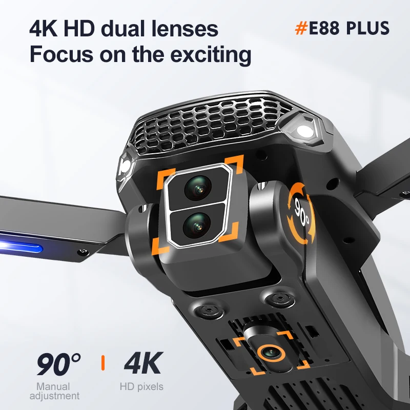 New E88 Plus Quadcopter Drone: - Drone Camera Hd 评论和价格