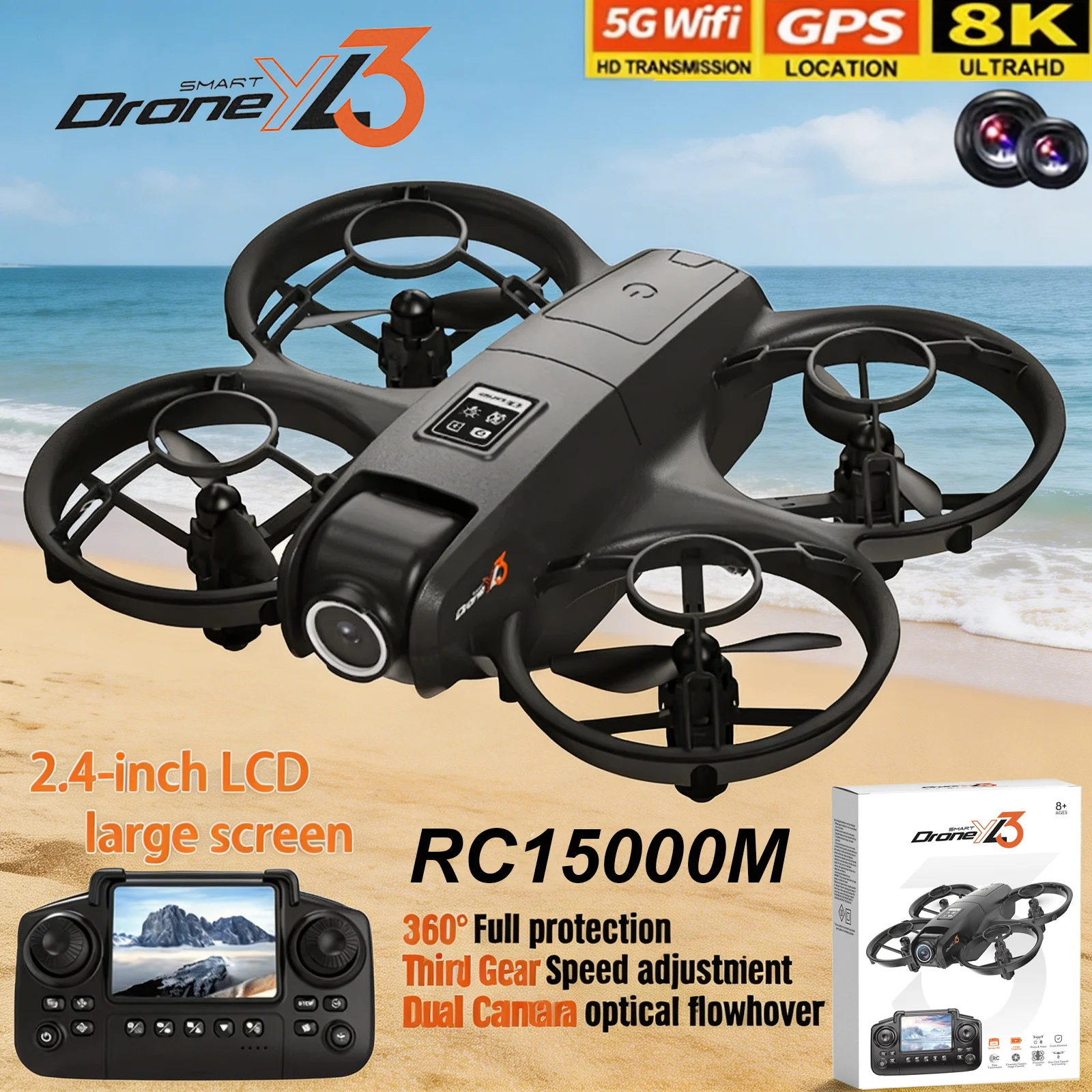 New YL3 RC Drone 8K 1080P Wide - Drone Camera Night Vision 评论和价格