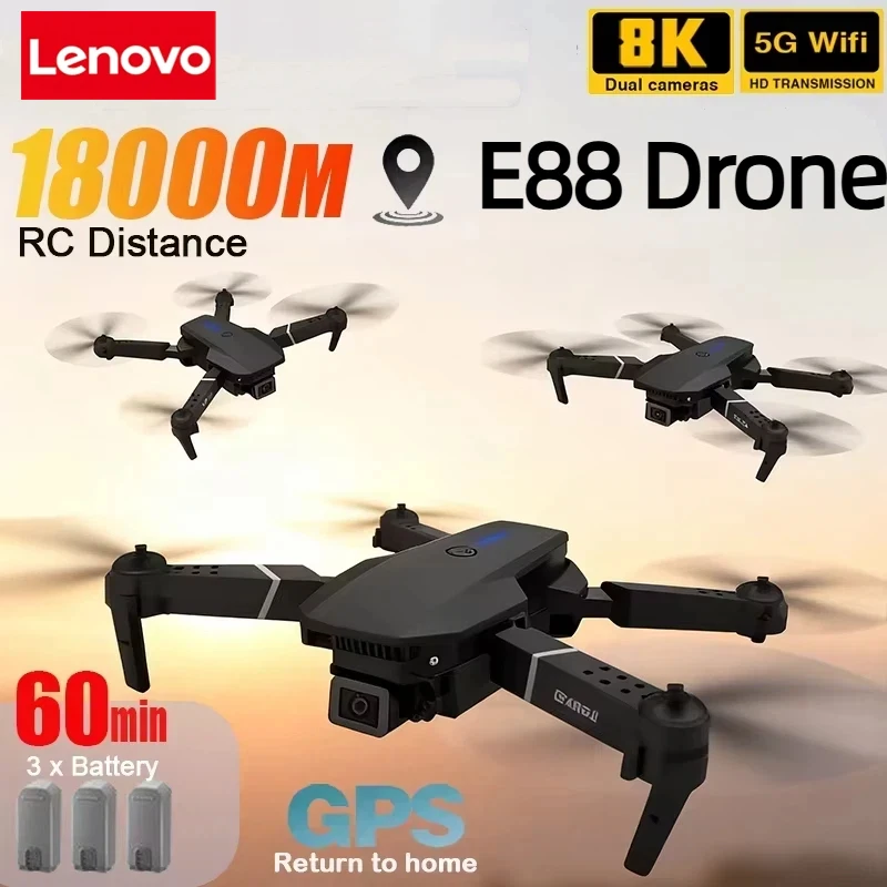 Lenovo New E88 Pro WIFI FPV Dr - Drone Camera Wide Angle 评论和价格